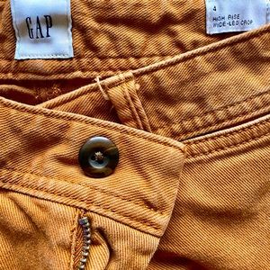 Rust High Rise Wide Leg Cropped Pants